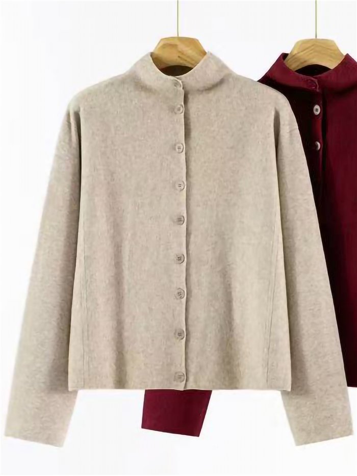 Chaqueta de punto con cuello alto