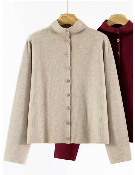 Chaqueta de punto con cuello alto