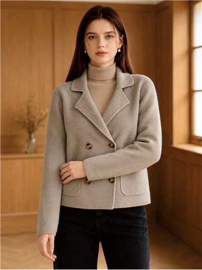 Chaqueta de punto estilo blazer