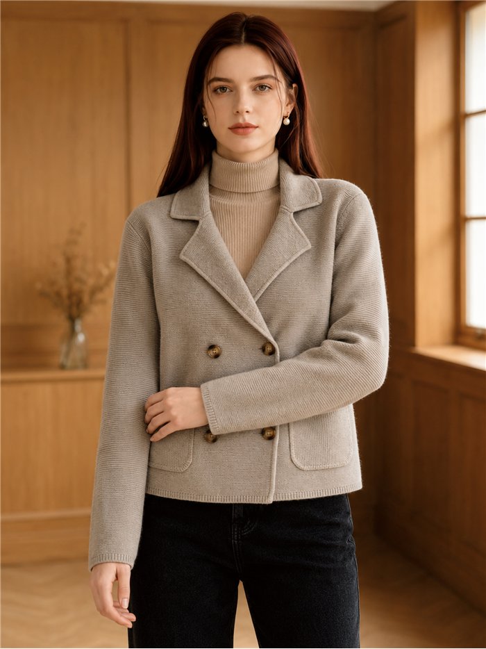 Chaqueta de punto estilo blazer