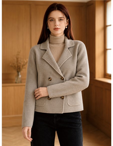 Chaqueta de punto estilo blazer