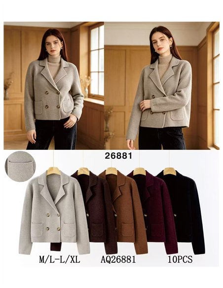 Chaqueta de punto estilo blazer