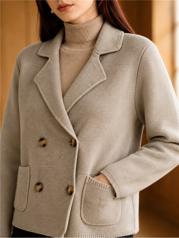 Chaqueta de punto estilo blazer