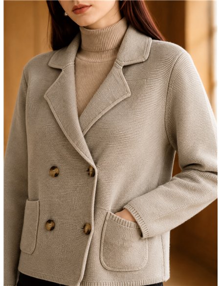 Chaqueta de punto estilo blazer