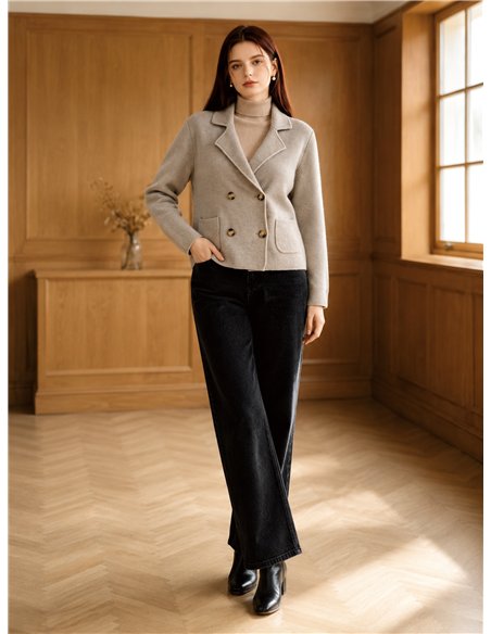 Chaqueta de punto estilo blazer