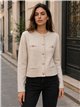 Gold button knit jacket