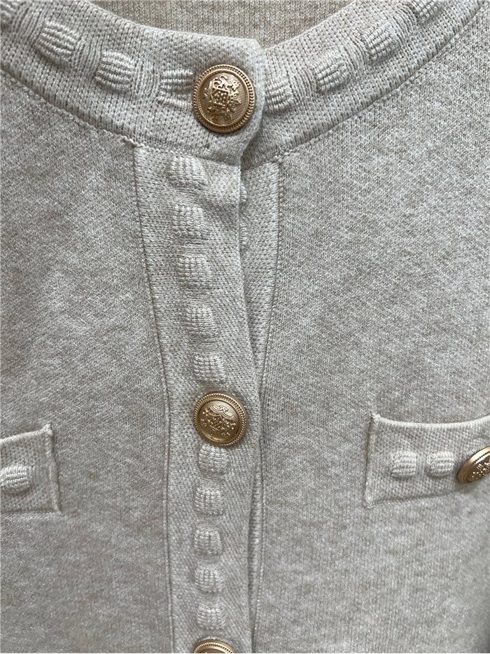 Gold button knit jacket