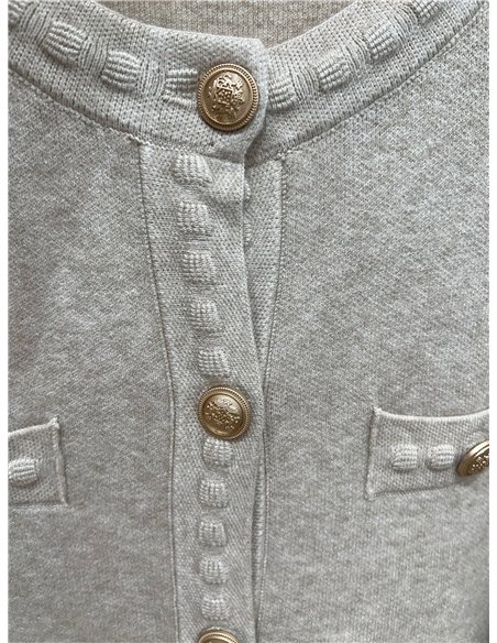 Gold button knit jacket