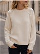 Jersey amplio detalle ribete con pelo