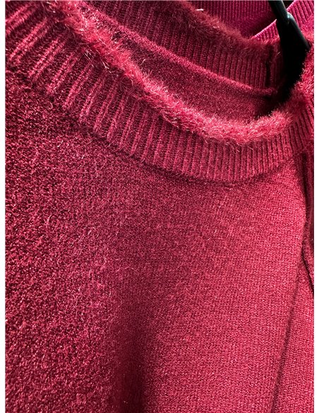 Jersey amplio detalle ribete con pelo