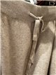 Pantaloni in maglia a gamba larga con coulisse