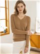 Jersey trenzado cuello pico
