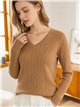 Jersey trenzado cuello pico