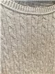 Cable knit round neck sweater