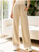 Pantalón punto wide leg con cordón