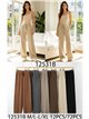 Pantalón punto wide leg con cordón