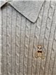 Jersey de punto trenzado con osito cuello polo