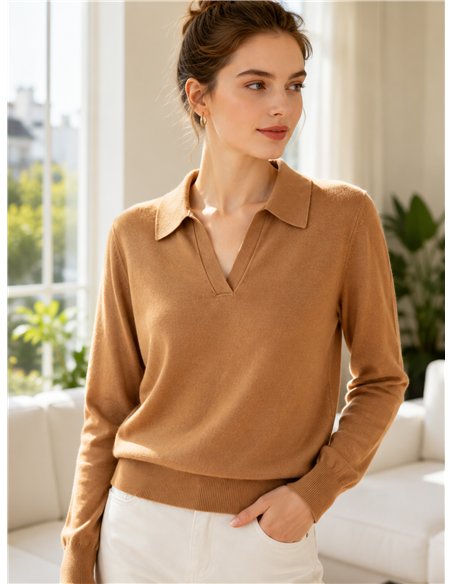 Jersey punto cuello polo