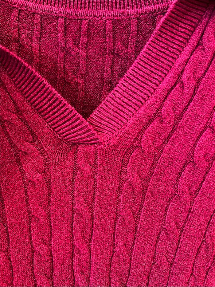 Jersey polo de punto trenzado