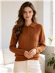 Jersey polo de punto trenzado con botones