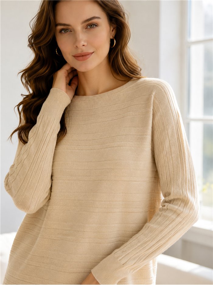 Jersey de punto con rayas en relieve