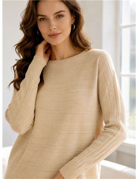 Jersey de punto con rayas en relieve