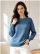 Jersey textura relieve cuello redondo