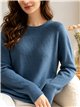 Jersey textura relieve cuello redondo