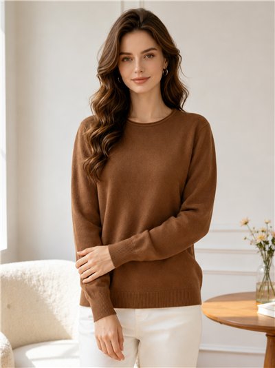 Jersey básico de punto con aberturas
