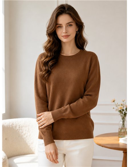 Jersey básico de punto con aberturas