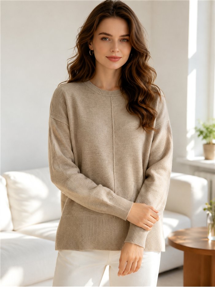 Jersey de punto con costura central
