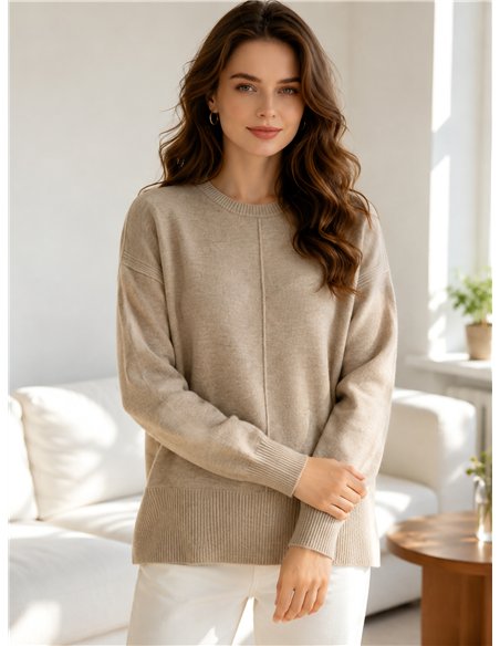 Jersey de punto con costura central