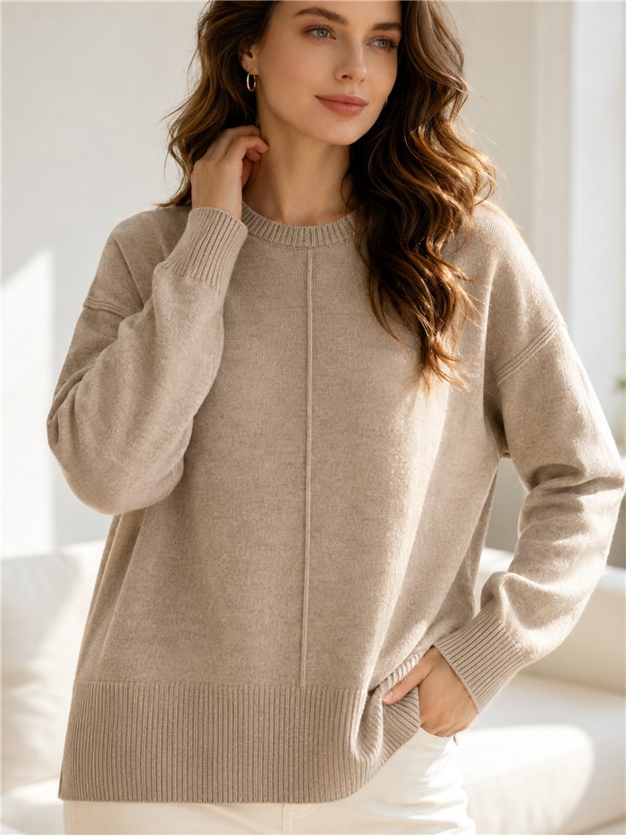 Jersey de punto con costura central