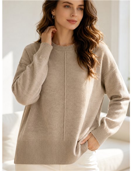 Jersey de punto con costura central