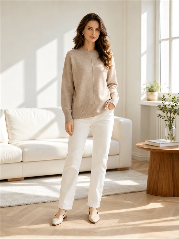 Jersey de punto con costura central