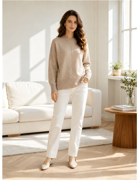 Jersey de punto con costura central