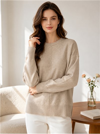 Pull en maille avec détails de couture