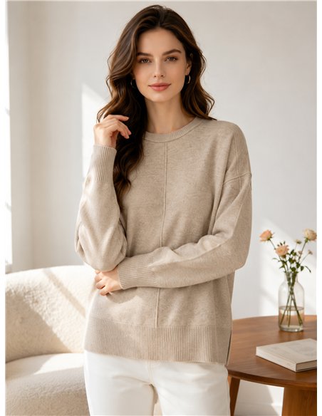 Pull en maille avec détails de couture
