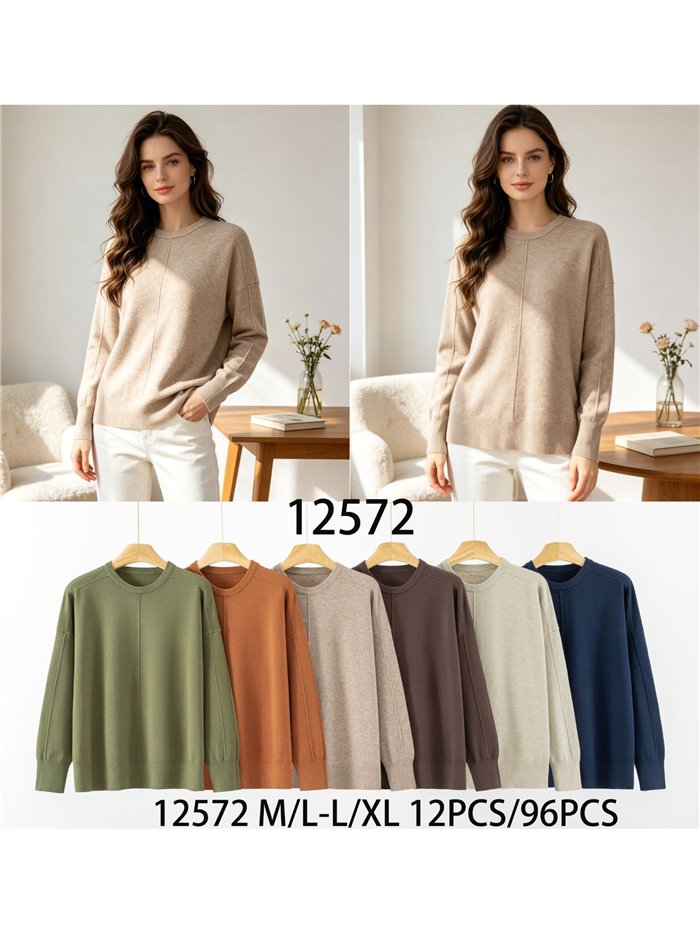 Pull en maille avec détails de couture