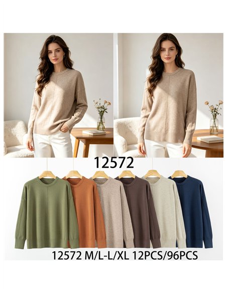 Pull en maille avec détails de couture