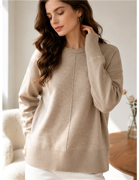Pull en maille avec détails de couture