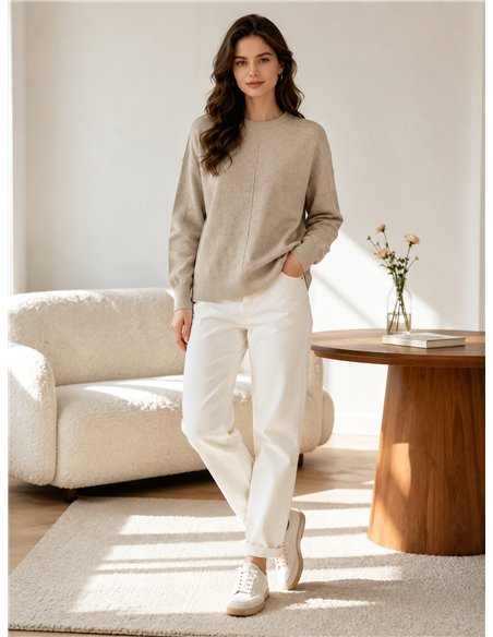 Pull en maille avec détails de couture