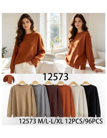 Jersey de punto con aberturas laterales