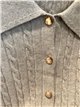 Cárdigan trenzado cuello camisero