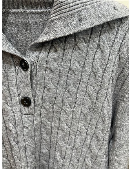 Jersey trenzado cuello polo