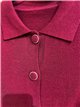 Cardigã com gola de camisa e bolsos