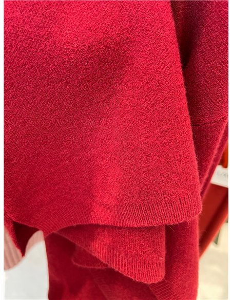 Jersey cuello pico con costura central