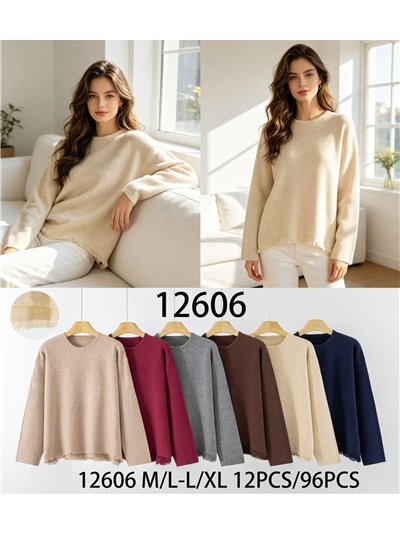 Jersey soft con bajo desflecado 2