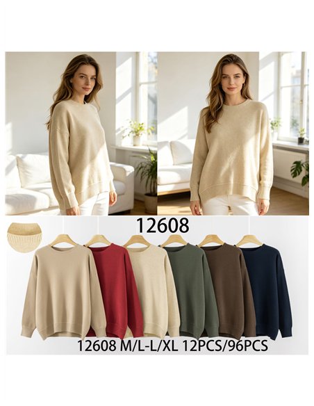 Jersey oversize con bajo redondeado