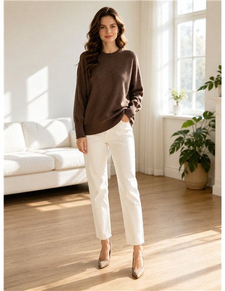 Jersey soft con botones dorados en puño